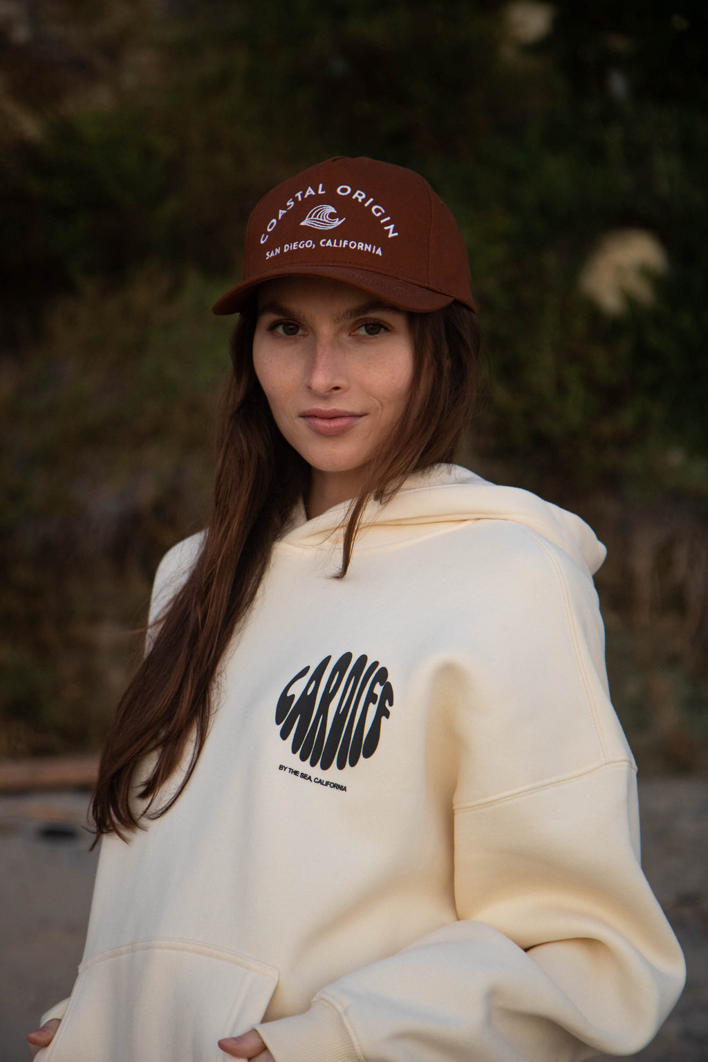 Cardiff Hoodie Shell The Coastal Origin Hat Driftwood
