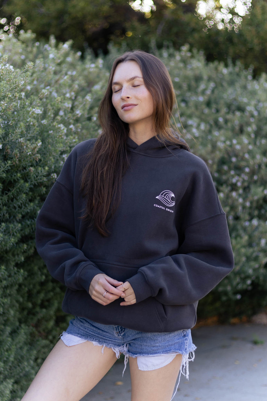 Coastal Origin Encinitas Hoodie Charcoal