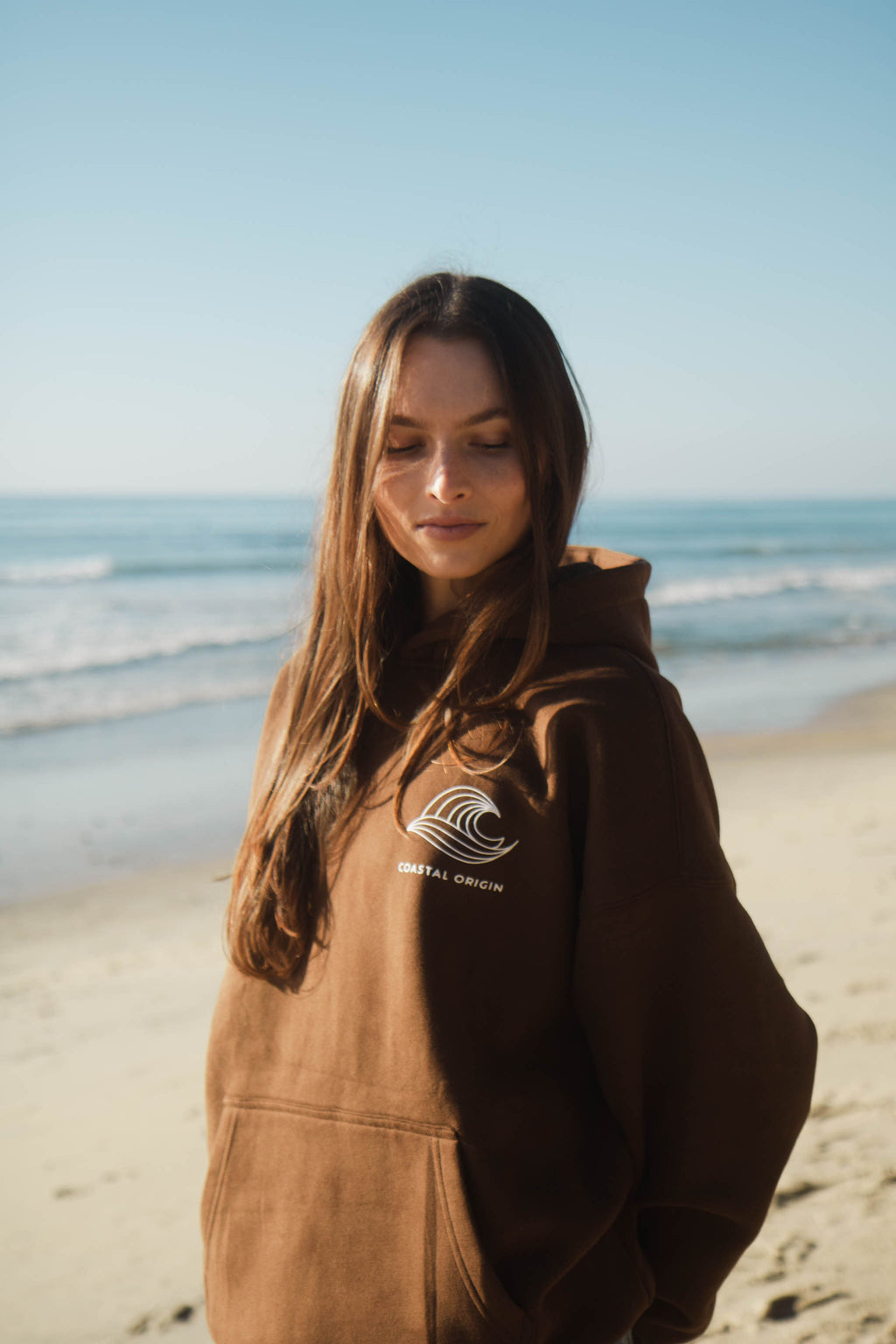 Coastal Origin Encinitas Hoodie Coffee