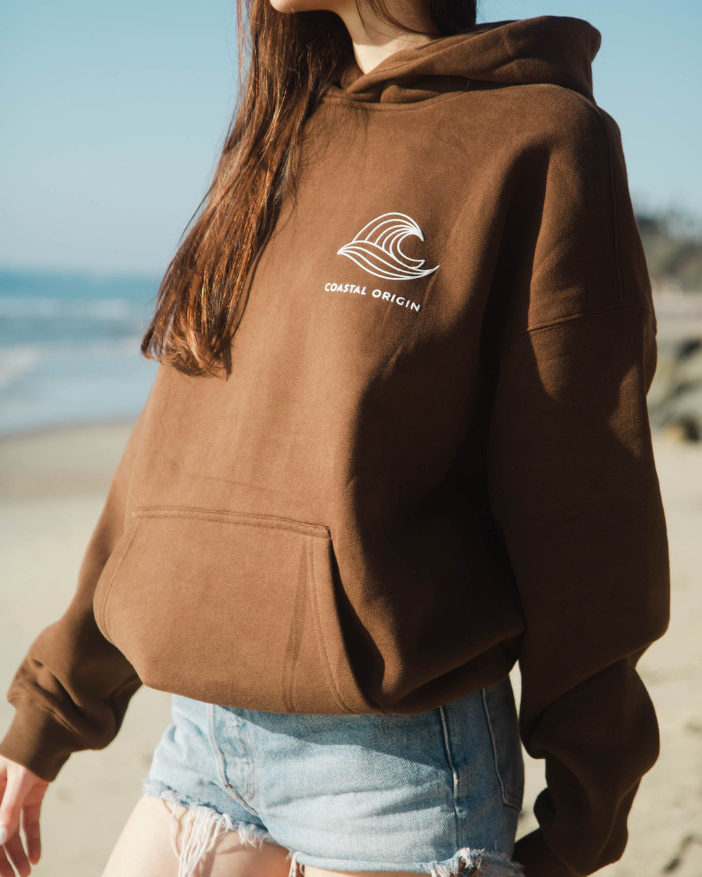 Coastal Origin Encinitas Hoodie Coffee