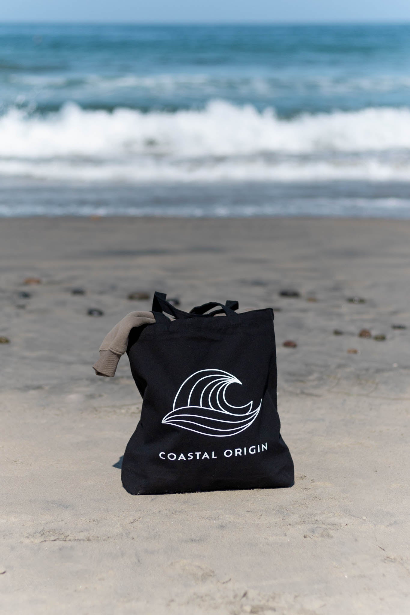 Coastal Origin canvas Carryall Tote bag slate black