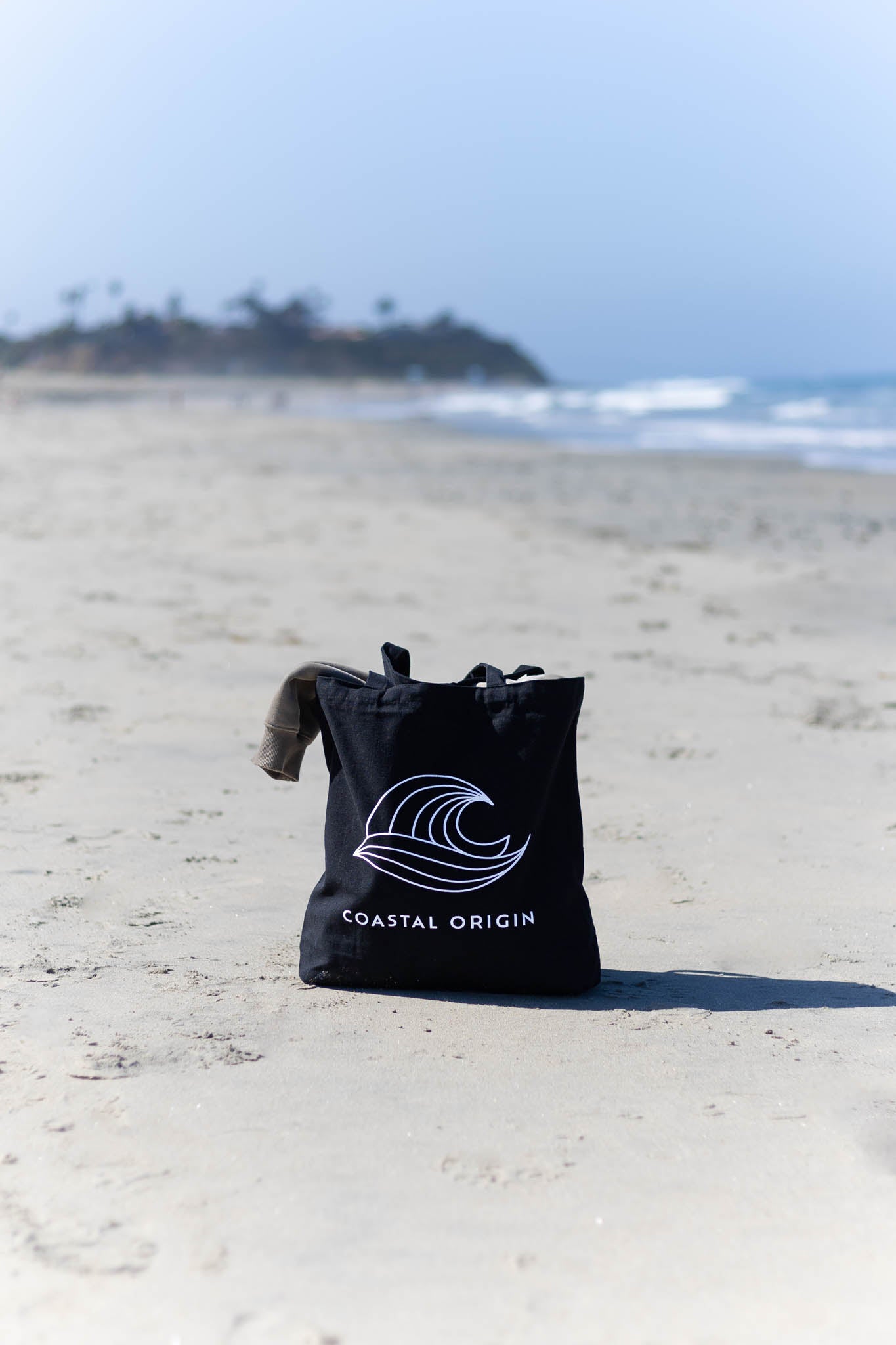 Coastal Origin canvas Carryall Tote bag slate black