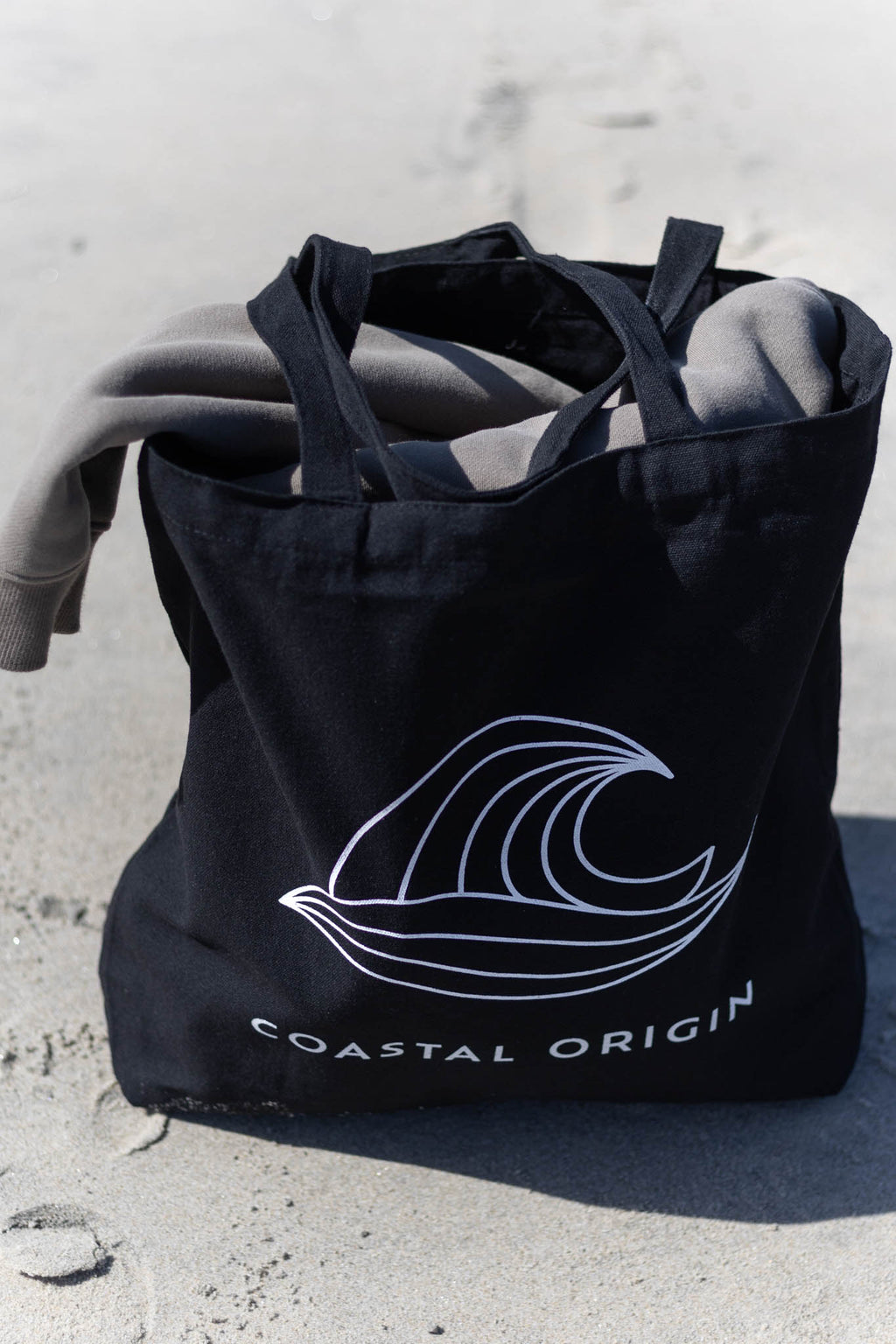 Coastal Origin canvas Carryall Tote bag slate black