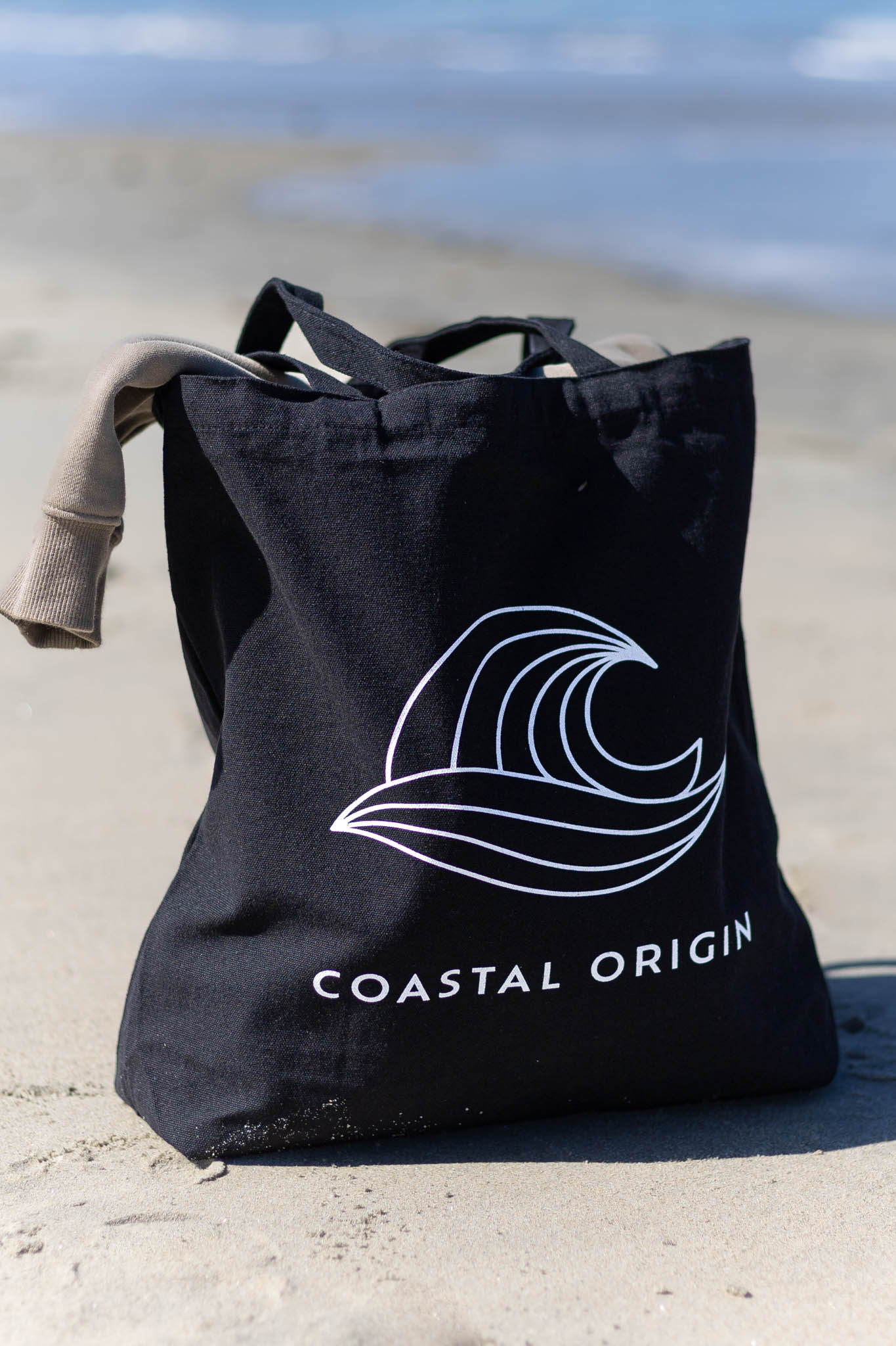 Coastal Origin canvas Carryall Tote bag slate black